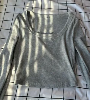 Boutique Gray, Long Sleeve Shirt Cropped thumbnail 2