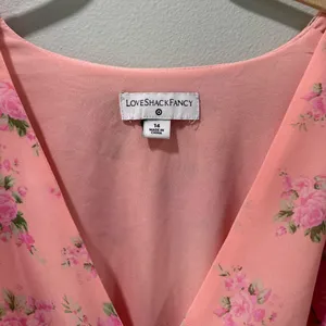 LoveShackFancy Pink Floral Midi Dress thumbnail 6