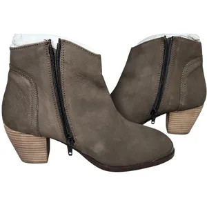 Diba Womens Taupe Sequoia Suede Leather Block Stack Heel Booties‎ 8.5 thumbnail 7