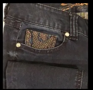 7 For All Mankind Dark Blue Skinny 28 thumbnail 6