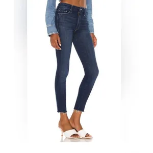 MOTHER The Looker Ankle Fray Jeans Hot Springs Size 25 thumbnail 3