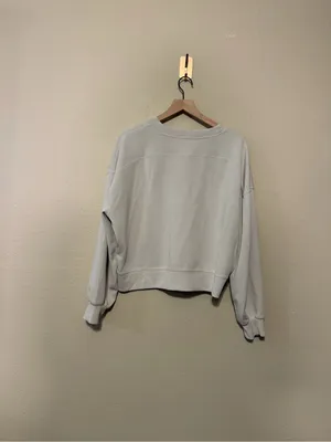 Lululemon Softstreme Perfectly Oversized Cropped Crew Bone Size 12 thumbnail 6