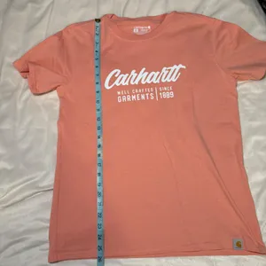 Carhartt Womens Loose Fit Peach Coral Short Sleeve Graphic Tee Size Medium‎ thumbnail 9