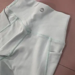 Senita Light Blue Ribbed Biker Shorts XS thumbnail 3