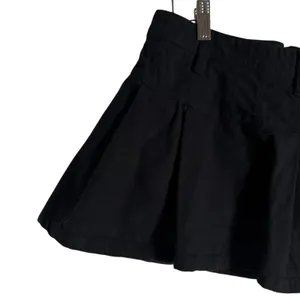 Free People Serena Black Pleated Micro Mini Skort Size 2 thumbnail 6