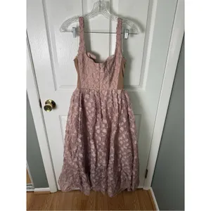 House of CB Lovely French Rose Jacquard Sweetheart Neckline Midi Dress S thumbnail 6