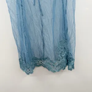 Victoria's Secret Sleeveless Blue‎ Mesh Lace Lingerie Chemise Sz L thumbnail 3