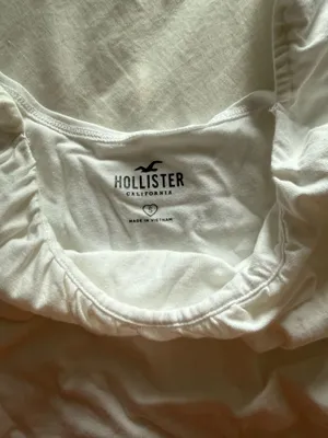 Crop Puff Hollister White Sleeve Top thumbnail 3
