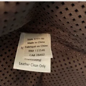 Ecru Leather Suede Perforated Shirt Jacket Shacket XS thumbnail 5