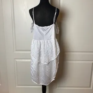 80s VINTAGE HIGH LOW LINGERIE SLIP DRESS CAMI thumbnail 2