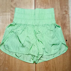 Free People Movement Shorts Lime‎ Green High Waisted Athletic Workout S thumbnail 1