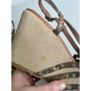 Women's Lucky Brand‎ Brown and Turquoise Wedges Size 8 thumbnail 7