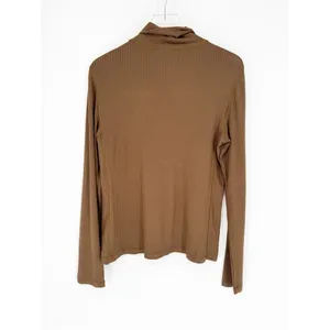Madewell‎ Ribbed Long Sleeve Turtleneck Women's XL Brown Academia thumbnail 2