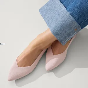 Rothy's The Point shoe in light pink thumbnail 1