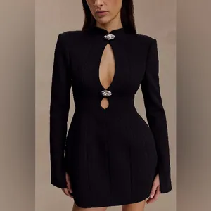 Meshki Michelle Cut Out Mini Dress - Black S thumbnail 4