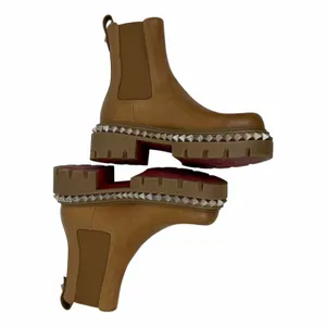Christian Louboutin Emilia Pyraclou Studded Leather Chelsea Boots Size 37.5 thumbnail 8