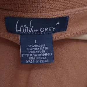 Lark & Grey Tan V-Neck Button Front Cardigan Sweater Large thumbnail 3