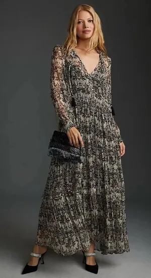 Anthropologie Marais Chiffon Maxi Dress thumbnail 1