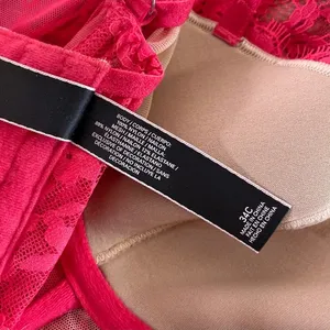 VICTORIA'S SECRET Barbie Hot Pink Lace Corset Bustier Garter Lingerie 34C‎ thumbnail 9