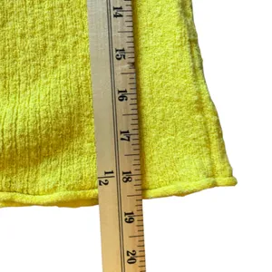 FREE PEOPLE BEACH Bright Yellow Oversized Cover Up Sweater Size Medium thumbnail 13