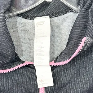 Fabletics XL Seamless Jacket Tory Cropped Gray Pink Full Zip‎ Athletic 1685 thumbnail 9
