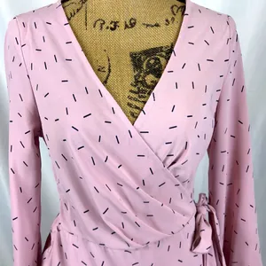 Petalroz dress faux wrap dusty rose & black Size S NWT Price is Firm thumbnail 2