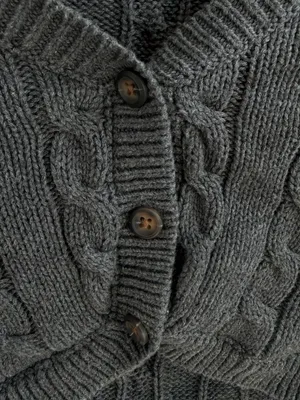 Brandy Melville Gray Cable Knit Cropped Cardigan Shrug thumbnail 3