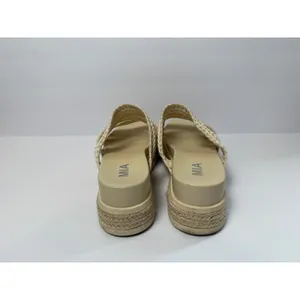 MIA Womens Platform‎ Slide Sandals Braided Straps Beige Espadrille Size 9 thumbnail 6