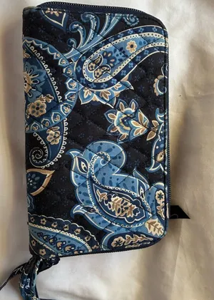 Vera Bradley Blue Paisley Wallet thumbnail 1