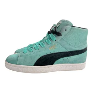 Puma Suede Classic Mid High Top Sneakers Mint Tiffany Blue Black Womens Size 8 thumbnail 2