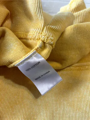 University of Iowa Yellow Corded Cropped Game Day Sweatshirt size Medium thumbnail 6