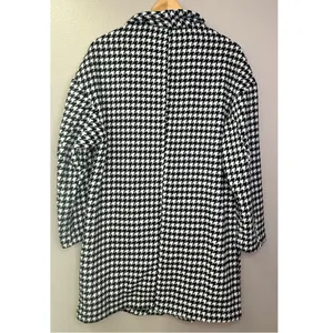 Old Navy Black and White Houndstooth Coat Cardigan Coatigan thumbnail 7