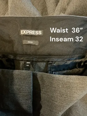 Express The Editor Trouser Pants Charcoal Gray Wide Leg Size 10 Regular Workwear thumbnail 3