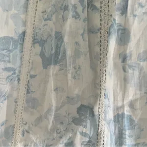 LOVESHACKFANCY Finchley Smocked Mini Dress Blouse Size Petite in Slate Blue NWT thumbnail 6