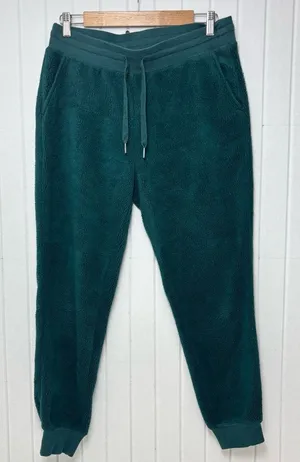 Old Navy Women’s Mid-Rise Vintage Sherpa‎ Sweatpants Teal Size M thumbnail 1