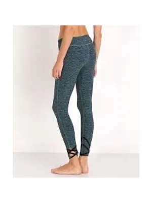 Beyond Yoga Spacedye Strappy Ballet Legging Size M Black/Arctic Teal thumbnail 2