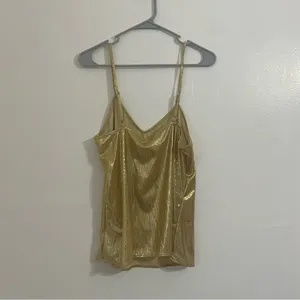 NWT VIDUSSA Womens Tank Tops V Neck Sparkle Cami Top | Size: Large thumbnail 3