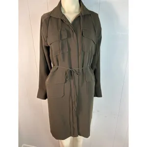 Aritzia Babaton Howitt Utility Relaxed Fit Button Up Dress in Olive Green. XXS thumbnail 3