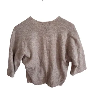 Rachel Zoe Womens XS Oatmeal Merino Wool Blend Surplice Wrap Dolman Sweater thumbnail 2