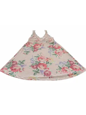 Flora Nikrooz Women's Lace Detail Floral Chemise Slip Nightgown – Size Large thumbnail 2