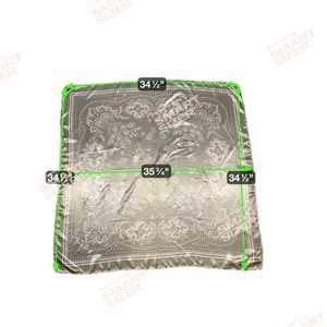 Bundle of 2 Satin Bandana Scarves | Brown & Sage | 100% Polyester thumbnail 5