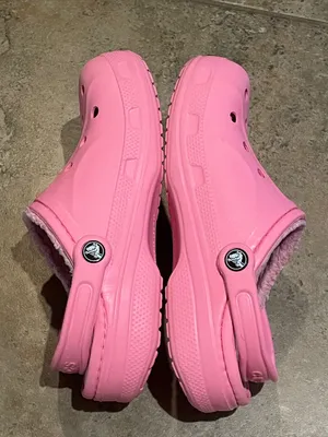 Crocs Baya Lined Clogs Pink Faux Fur Fleece Comfort Shoes Unisex W8 M6 thumbnail 7