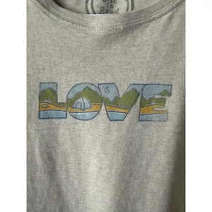 Life is Good Women's Love Graphic T-Shirt Beige Size S thumbnail 2