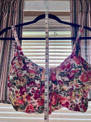 Floral Print Corset Crop Top thumbnail 2