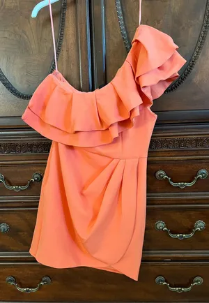 Bo+Tee Orange one shoulder dress thumbnail 1