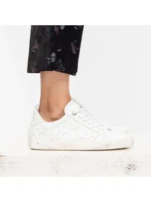 Zadig Voltaire Sneakers Size 7‎ EU 38 White Leather Distressed Star Alternative thumbnail 2