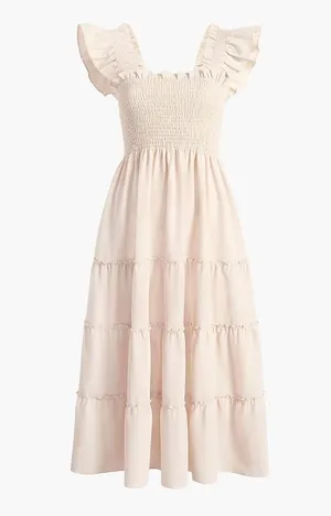 Hill House The Ellie Nap Dress - Sand Crepe thumbnail 1