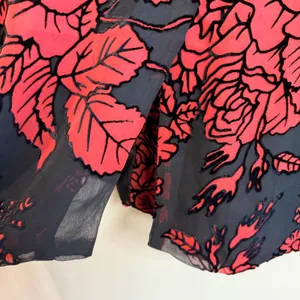 Taylor‎ G. Dallas Texas Womens Floral Velvet Burnout Sheer Kimono Jacket Coat L thumbnail 6