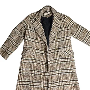 Free‎ People Adore You Plaid Women's Long Coat Size: S thumbnail 3