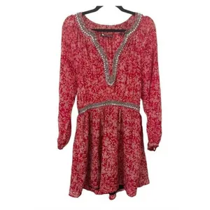 THE KOOPLES Sunrise Embellished Bohemian Mini‎ Dress Sz 2 thumbnail 2